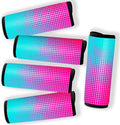 5 Pack Neoprene Luggage Handle Wraps Bright Luggage Tags/Identifiers/Marker/Grips Travel Accessories for Airplane/Flying/Luggage (Gradient Dot)