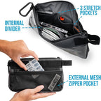 GOBAGS Production Zipper Bags - Electronics & Camera Accessories Bag - Cable organizer, Gear Accessory Pouch, Travel Camera Essentials (Small, Gray, 2 pack)