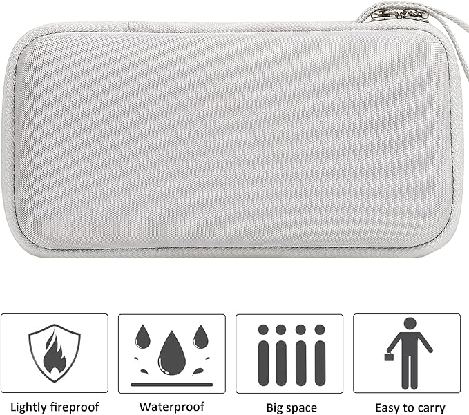 khanka Hard Travel Case Replacement for Anker 347 Power Bank (PowerCore 40K), 40,000mAh Battery Pack, Case Only (White)