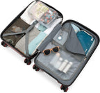 Traveler's Choice Maxporter II Polycarbonate Hardside Trunk with Spinner Wheels, Red, 22-Inch Carry-on Luggage