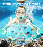 Aegend Snorkeling Gear for Adults Youth Kids, Snorkel Mask with Top Dry Valve - Panoramic View Anti-Leak and Anti-Fog with Mesh Bag for Snorkeling, Scuba Diving, Freediving & Swimming