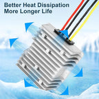 10A 120W Golf Cart 18V 20V 24V 36V 48V Step Down to DC 12V Converter Voltage Regulator Reducer Power Buck Converter Waterproof Transformer(DC 16-58V Inputs