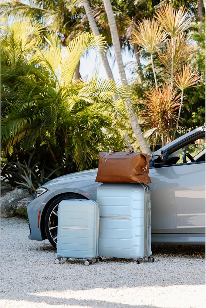 Samsonite Freeform Large Checked Luggage with Dual 360° Spinner Wheels - TSA Lock, Airline-Approved - Lightweight Durable Polypropylene Expandable Hardshell - Sky Blue