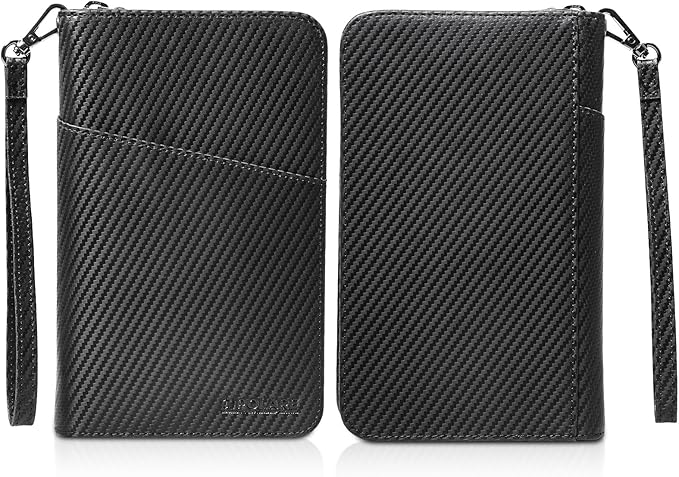 Polare Full Grain Leather Passport Holder Cover Case for Men and Women RFID Blocking Family Travel Wallet Holds 6 Passports