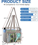 XCU Clear Bag for Stadium Events 12x6x12 Large Clear Tote Bag Transparent Lunch Bag Adjustable Straps for Concert Sports Work