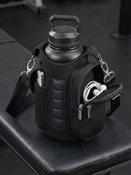 Magnetic Gym Bag for Women Men, Neoprene Water Bottle Carrier Bag with Strap fits 18-40oz, Crossbody Bag with Pockets