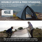 Naturehike Cloud-Up Tent Lightweight Backpacking Tent with Footprint - Free Standing Ultralight Camping Hiking Backpack Tents