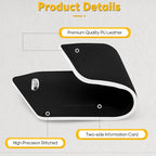 Travelambo Luggage Tags for Suitcases Faux Leather Privacy Protection 2 Pack Bag Tags Travel Accessories Essential, Cross Black