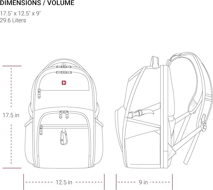 SWISSGEAR SA6752 TSA Friendly ScanSmart Laptop Backpack (Black)