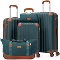 Cosbarn Luggage Sets 5 Piece Suitcases with Wheels, Suitcase Set ABS Hard Case Luggage with TSA Lock Spinner Wheels Durable Travel Luggage