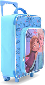 Fast Forward Frozen Girls Luggage 16" Soft Side Wheeled Pilot Case- Rolling Suitcase 16x12x5