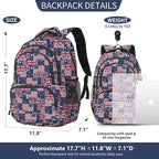 rickyh style School Backpack Travel Bag for Men & Women Lightweight College Back Pack with Laptop Compartmen