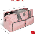 Lucky Travel Duffel Bags 65L, Gym Bag, Travel Bag & Large Duffle Bag for Men, Foldable Overnight Weekender Bags for Women & Men with Adjustable Shoulder Strap, Bridal Rose