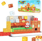 Mini Magnetic Building Blocks Travel Set with Case, 45pcs Travel Magnetic Toys with Portable Box for Kids, STEM Educational Sensory Toys, Classroom Must Have, Learning Gift for Toddlers, Boys & Girls