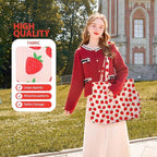 Corduroy Tote Bag for Women,Large Capacity Cute Tote Bags With 6 Pockets,Crossbody Shoulder Handbag for Work Travel Gym