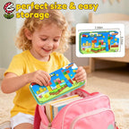 KAEILORU Magnetic Blocks Travel Toys for Kids Ages 4-8, 35 PCS Magnetic Cubes STEM Learning Set with Portable Iron Storage Box Construction Learning Toys for Toddlers Ages 3-5