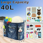 Fammart Mesh Beach Bag with Zipper, Large Beach Tote for Women, Toys Pool Swim Bag Travel Vacation Cruise Essentials