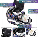 Gym Duffle Bag Backpack with Shoe Compartment,4 ways Travel Backpack for Women and Men,Multi-Functional Weekender bag with Waterproof Layer&Laptop Compartment for Fitness, Travel,Camping