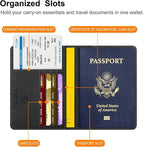 FINTIE Passport Holder, Slim Travel Wallet RFID Blocking Card Case Cover Passport Cover Protector Essentials with Credit Card Slots for Women/Men | Slim, RFID Blocking, Card Case Cover, Essentials, Credit Card Slots