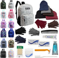 Moda West Bulk Case of 12 Backpacks, 12 Winter Item Sets, 12 Hygiene Kits - Hygiene Kits and Clothing for Emergencies, Homeless, Charity