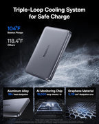 Baseus Picogo 0.5" Ultra Slim 10000mAh 27W Fast Charging Magnetic Battery Pack Bundle with 20000mAh Compact Portable Charger 45W, CCC Certified Power Bank Built-in USB-C Cables