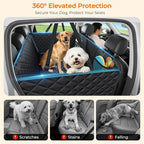 URPOWER 2026 Upgraded Back Seat Extender for Dogs - Large Hard Bottom Dog Car Seat Cover Holds 550lbs, Waterproof Dog Hammock Pet Bed with High-Density Foam Non-Slip Backseat Protector