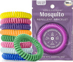 SoulSation 100 Pack Mosquito Repellent Bracelets, DEET-Free for Kids & Adults, Individually Wrapped Bands