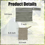 Aogigigio 2Set Travel Soap Bar Case - 2 Soap Bags & 2 Foaming Nets,Waterproof & Leakproof Bag With Natural Cotton-Linen Soap Foaming Net,Portable Quick-Dry Waterproof Bag for Travel & Camping