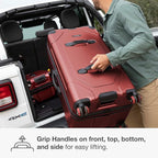 Traveler's Choice Maxporter II Polycarbonate Hardside Trunk with Spinner Wheels, Red, 31-Inch Large Trunk