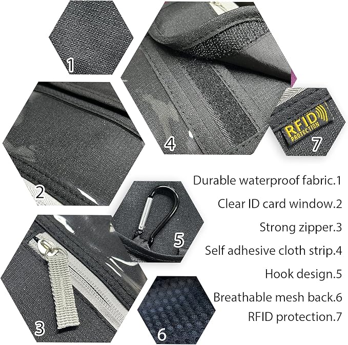 Travel Neck Wallet, RFID Blocking Passport Holder with Adjustable Neck Strap for Men and Women to Keep Cash, Credit Cards and Travel Documents Safe - Black