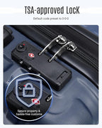 LIGHT FLIGHT Luggage Sets, 3 Piece Durable Suitcase Set with Spinner Wheels, 3 Pcs Hardside Lightweight luggage with TSA Lock, Large Checked Travel Suitcases, 20/24/28 Inch, Dark Blue
