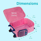 Stephen Joseph Kids Classic Rolling Luggage, Kids Luggage, Toddler Rolling Travel Carry On, Kids Suitcase with wheels,