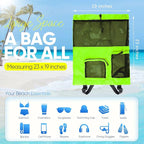 HOHOM Swim Mesh Beach Bag, Waterproof Gym Bags for Women and Men, Large Pool Bag Swimming Gear Drawstring Backpack
