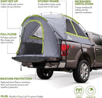 Napier Backroadz Truck Tent | Pickup Truck Bed Camping Tent | Rainfly for Water Protection | Sturdy and Spacious 2-Person Truck Tent | Easy 10-Minute Setup | Gray/Green
