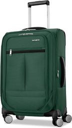 Samsonite Carry-On Soft-Sided Expandable 21-Inch Element Suitcase: Airline Approved for Most Major Airlines, Durable, 360° Spinner Wheels, Adjustable Handle, 2 Front & Side Pocket- Bistro Green