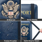 Coowayze Passport Holder for Men Women RFID Blocking US Passport Cover Case, Waterproof Leather Passport Book Protector with Vaccine Card Slot Travel Document Organizer