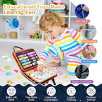 Toddler Busy Board Montessori Toys: for Toddlers 1-3 Year Old Educational Activity Book Sensory Board Travel Toy Ages 2-4 Learning Fine Motor Skills Preschool Quiet Book Gift for Boys Girls Kids