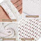 WantGor Crochet Bags, Beach Mesh Tote Bag Womens Shoulder Shopping Handbag Casual Travel Totes Bag Foldable Hobo Bags