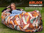 WEKAPO Inflatable Couch Air Lounger Chair - Camping & Beach Accessories, Portable Blow up Sofa for Hiking, Lawn, Indoor/Outdoor Movies & Music Festivals. Lightweight and Easy to Set Up Air Hammock