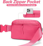 JSJ Mini Fanny Pack for Women & Men,Valentines Day Gifts for Girls Teens Kids Daughter Sister Her,Trendy Stuff Crossbody Bags Cute Everywhere Belt Bags.(Pink Glow)