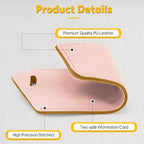 Travelambo Luggage Tags for Suitcases Faux Leather Privacy Protection 2 Pack Bag Tags Travel Accessories Essential, Lotus Pink