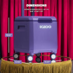 Igloo Tag Along Too Coolers | Insulated Hard Shell Picnic Style Cooler | Rolling Ice Chest