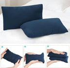 Marrywindix Tiny Pillow 2 Pack Small Pillow 9.5 x 5.5 in Travel Pillows Soft Pet Pillows for Camping Travel Sleeping Bed Sofa Neck Knee Wrist Support(Black)