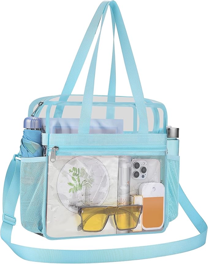 USPECLARE Clear Bag for Stadium Events,Transparent Bag for Work Sports Games Concerts Travel Gym
