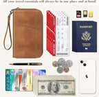 Fintie Family Passport Holder Wallet, RFID Blocking Travel Document Organizer Clutch Bag Credit Cards Case Cover for Women Men