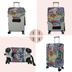 Travel Luggage Cover Suitcase Protector Fits 18-32 Inch Wheel Covers PatternedTravel Related Items Flower Luggage Protector Elastic S