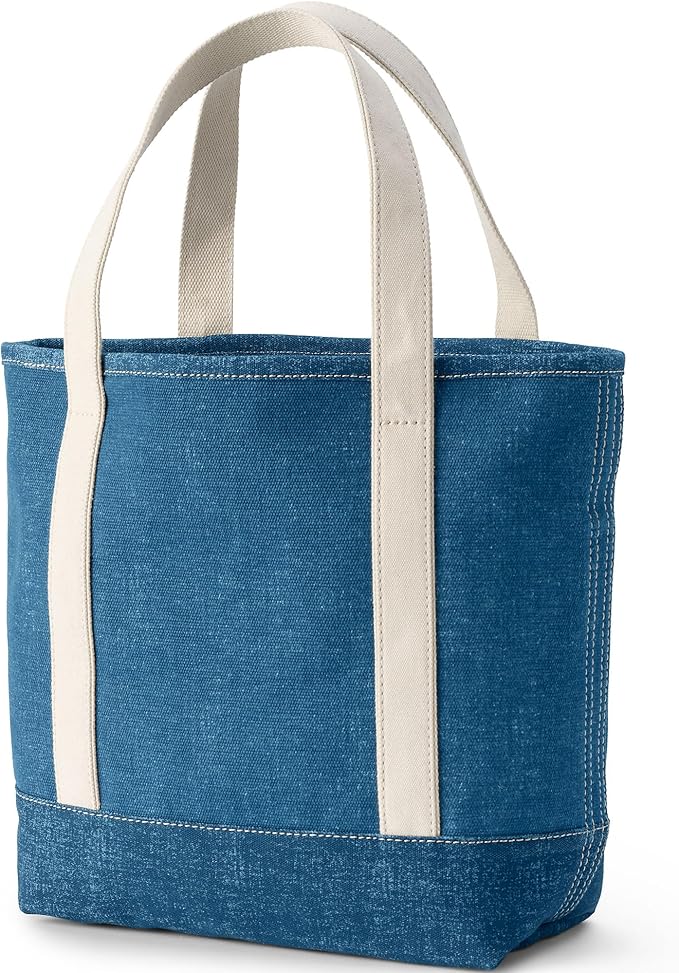 Lands' End Open Top Canvas Tote Bag