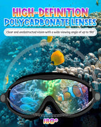 Swim Goggles 2 Pack, Wide View Anti Fog&UV Swimming Goggles for Audlt, No Leak Pool Beach Essentials for Men Women