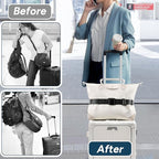 Travel Inspira Magnetic Quick-Release Travel Belt for Luggage Strap - Hands-Free, Lightens Load, Secures Multiple Bags, Adjustable & Lightweight for Effortless Travel
