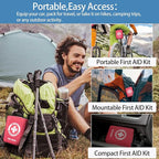 Besst Survivor Premium First Aid Kit - Waterproof Molle Medical Bag with Color-Coded Compartments, with Israeli Bandage, Rescue Blanket & CPR Mask for Home, Car, Hiking, Camping & Outdoor Emergencies